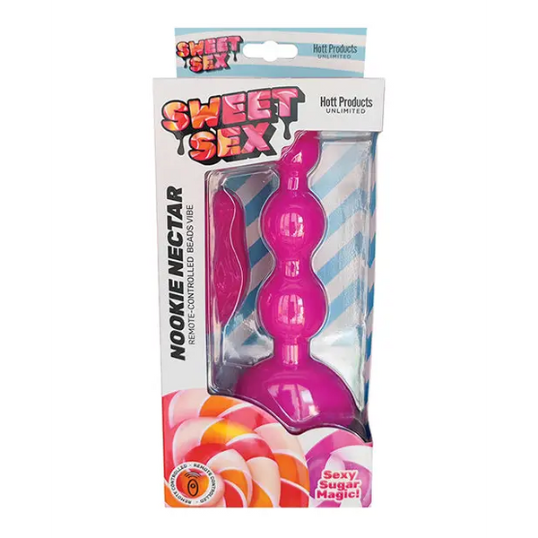 Sweet Sex Nookie Nectar Beads Vibe w/Remote - Magenta - Anal Products
