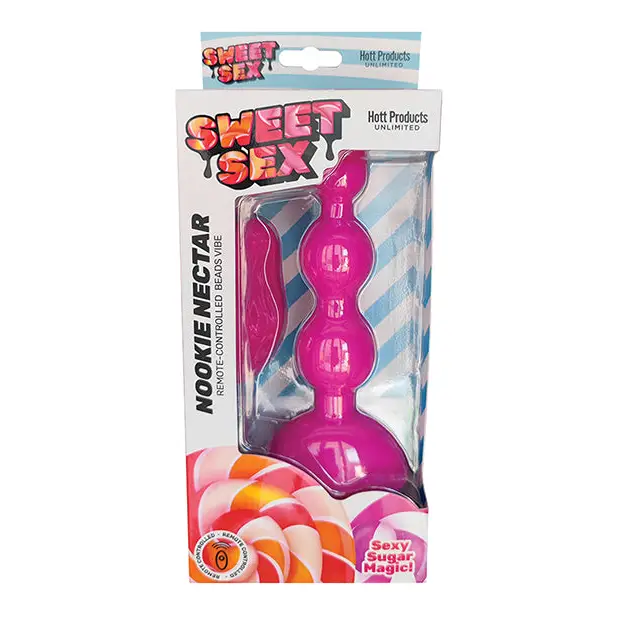 Sweet Sex Nookie Nectar Beads Vibe w/Remote, Magenta