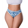 Sweet Treats Crotchless Thong w/Wicked Sensual Care Blueberry Lube - Blue QN - Lingerie - Plus/Queen - Packaged
