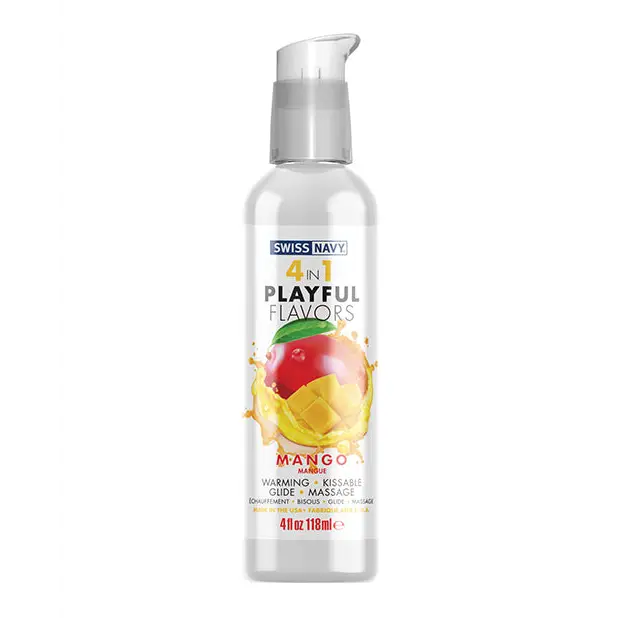 Swiss Navy 4 in 1 Playful Flavors Mango - 4 oz