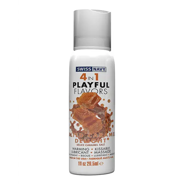 Swiss Navy 4 in 1 Playful Flavors Salted Caramel Delight - 1 oz - Lubricants