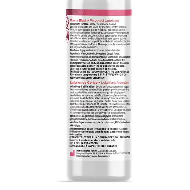 Swiss Navy Desire Cherry Blast Flavored Lubricant - 2 oz - Lubricants