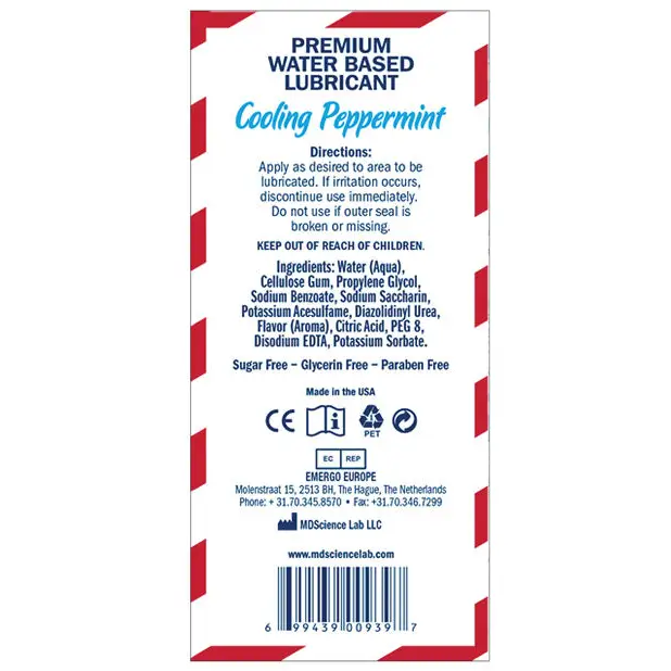 Swiss Navy Flavors - 4 oz Cooling Peppermint - Lubricants
