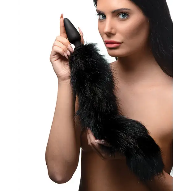 Tailz Snap On Interchangeable Fox Tail, Black