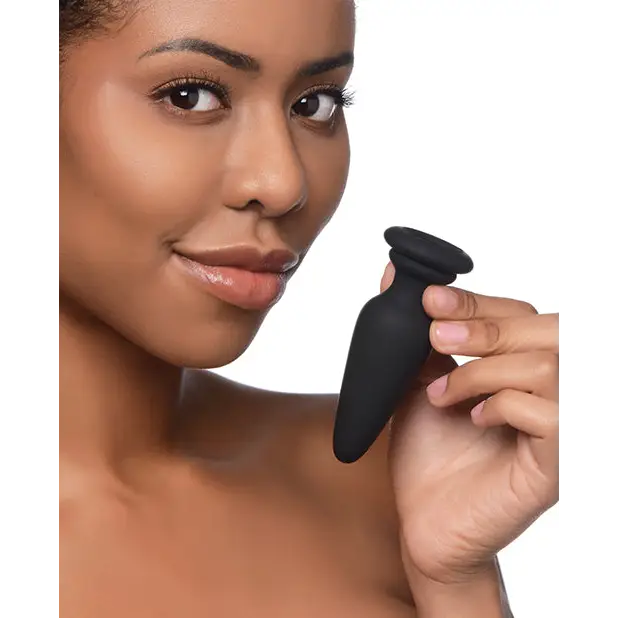 Tailz Snap On Interchangeable Silicone Anal Plug, Black Small