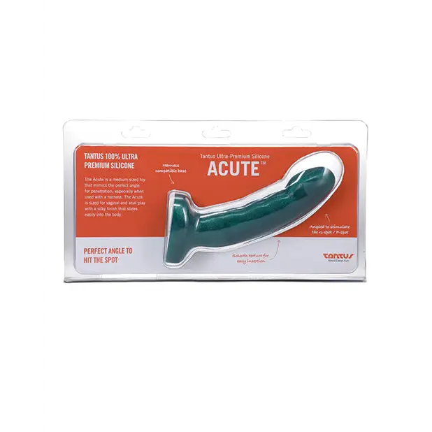 Tantus Acute Silicone Dildo - Emerald - Strap Ons
