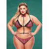 Teacher’s Pet Baddie Schoolgirl Top w/Bow Tie & Panty Red/Black QN