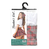 Teacher’s Pet Ms Honor Student School Girl Tie Top Pleated Skirt Neck Tie & Hair Bow Red O/S