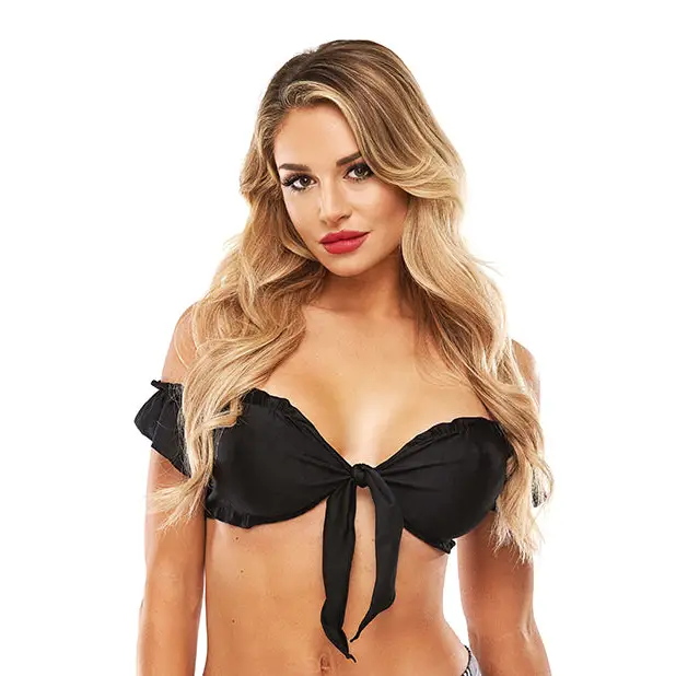 Teacher’s Pet School Girl Tie Top Black O/S