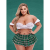 Teacher’s Pet Schoolgirl Bustier & Skirt Green/White QN