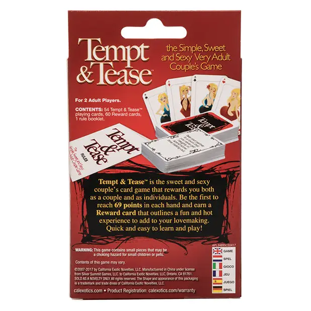 Tempt & Tease Card Game - Games for Romance & Couples