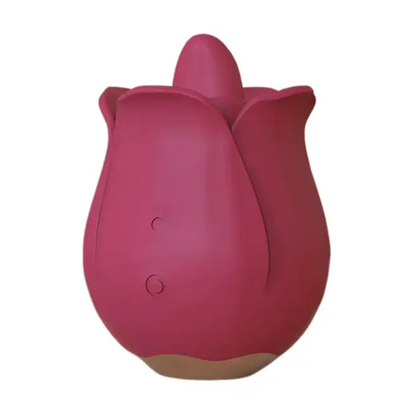 Teresa The Rose Toy w/ Tongue Vibrator - Red - Stimulators