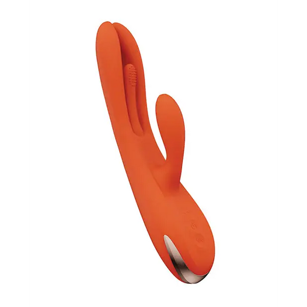 Terri App Controlled Kinky Finger Tapping Rabbit Vibrator - Orange - Vibrators