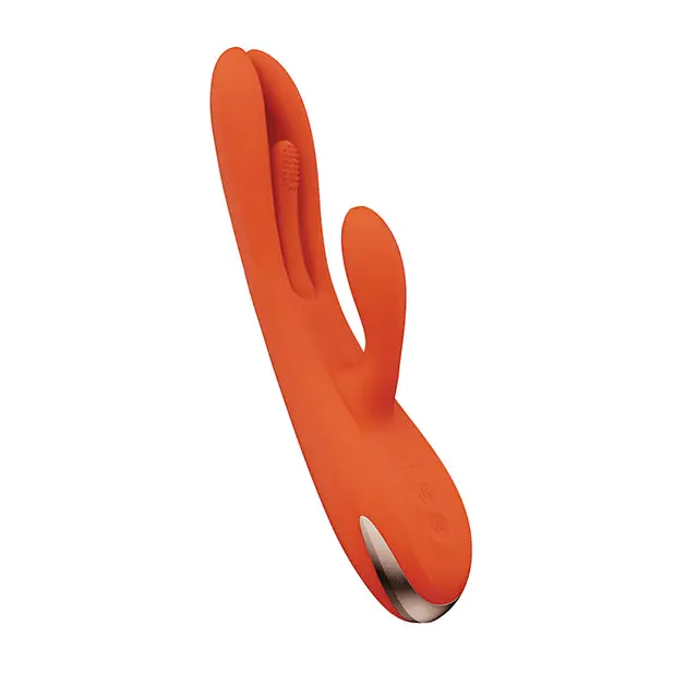 Terri App Controlled Kinky Finger Tapping Rabbit Vibrator - Orange - Vibrators