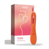 Terri App Controlled Kinky Finger Tapping Rabbit Vibrator - Orange - Vibrators