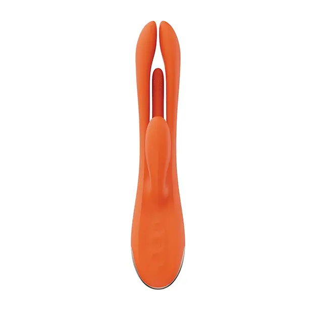 Terri App Controlled Kinky Finger Tapping Rabbit Vibrator - Orange - Vibrators