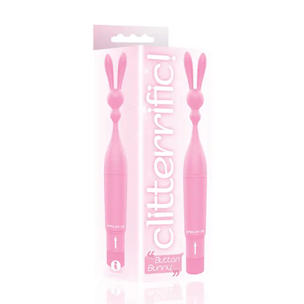 The 9's Clitterific! Button Bunny Clitoral Stimulator, Pink