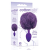 The 9's Cottontails Silicone Bunny Tail Butt Plug, Purple