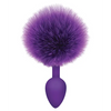 The 9's Cottontails Silicone Bunny Tail Butt Plug, Purple