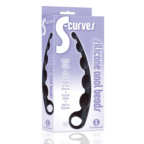 The 9’s S-Curved Silicone Anal Beads - Anal Products