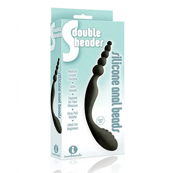 The 9’s S Double Header Double Ended Silicone Anal Beads - Anal Products