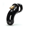 The Curve 3 3/4" Curved Cock Cage & Lock Set, Black