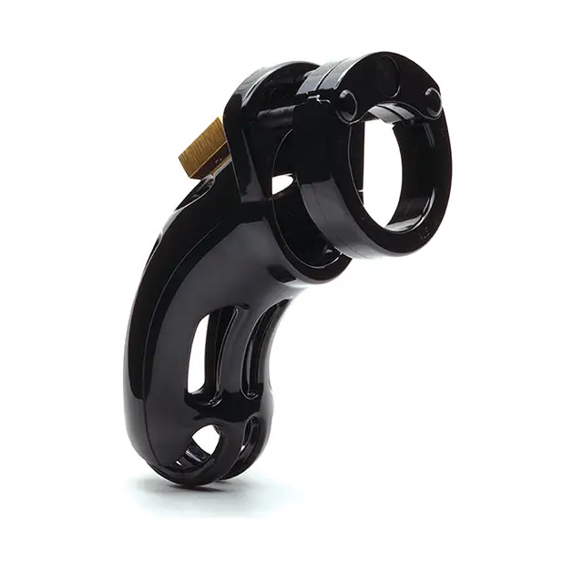 The Curve 3 3/4" Curved Cock Cage & Lock Set, Black