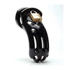 The Curve 3 3/4" Curved Cock Cage & Lock Set, Black