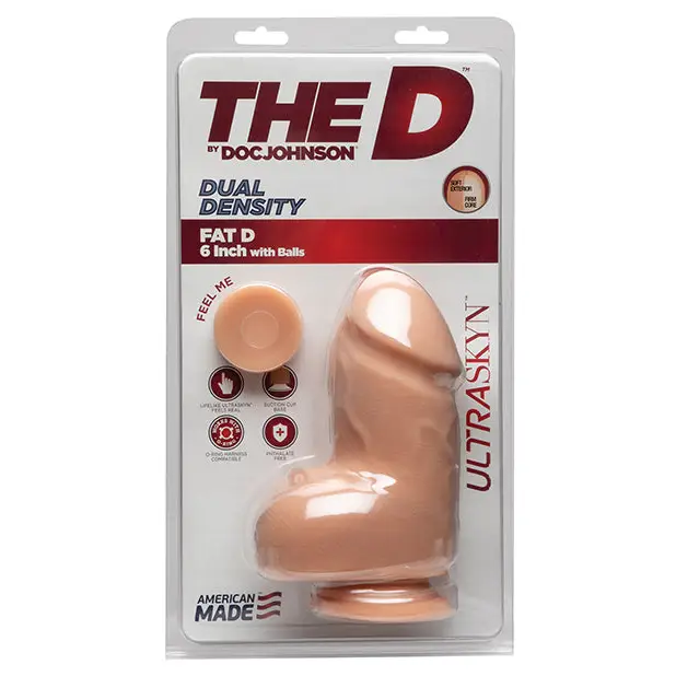 The D 6" Dual Density Fat D w/Balls, Vanilla