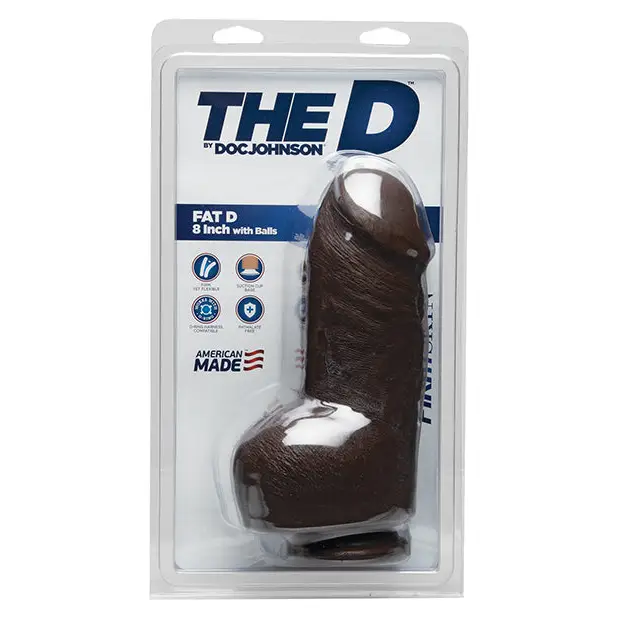 The D 8" Fat D w/Balls, Chocolate