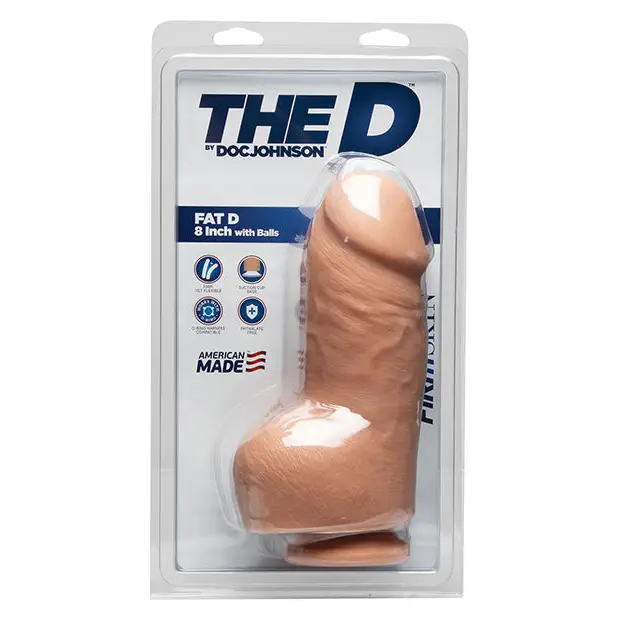 The D 8" Fat D w/Balls, Vanilla