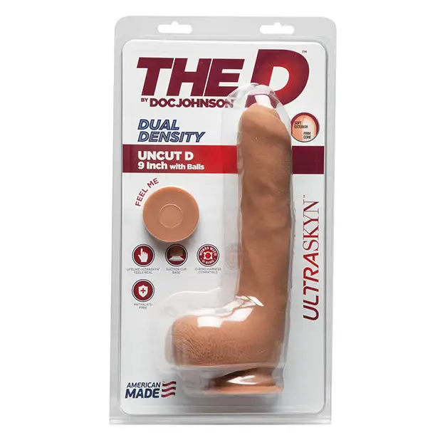 The D 9" Dual Density Uncut D w/Balls, Caramel