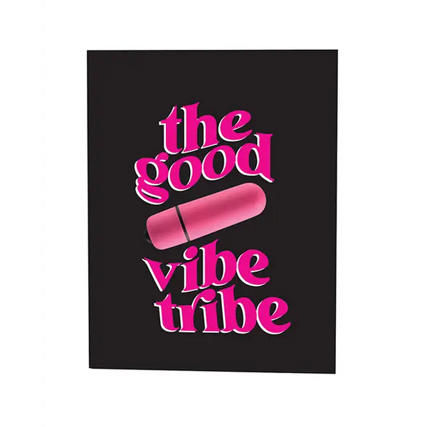 The Good Vibe Tribe Naughty Greeting Card w/Rock Candy Vibrator & Fresh Vibes Towelettes