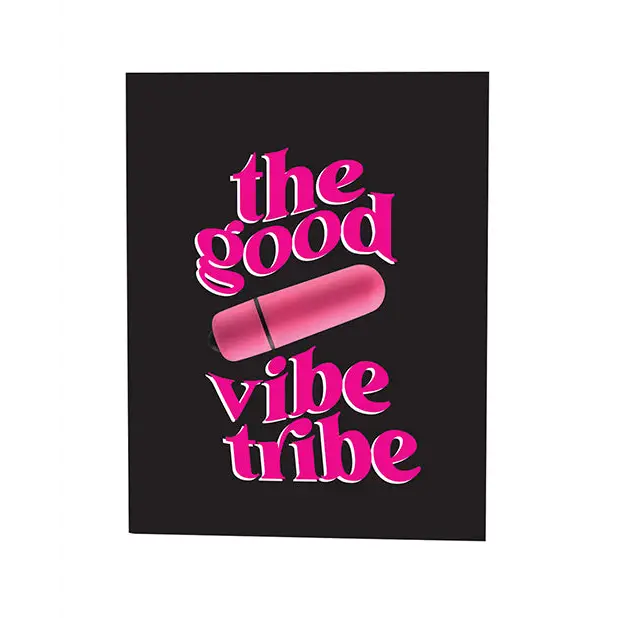 The Good Vibe Tribe Naughty Greeting Card w/Rock Candy Vibrator & Fresh Vibes Towelettes