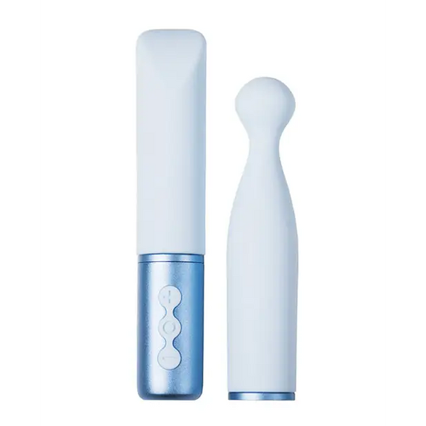 The Naughty Collection Interchangeable Heads Vibrator - Blu Bundle - Vibrators