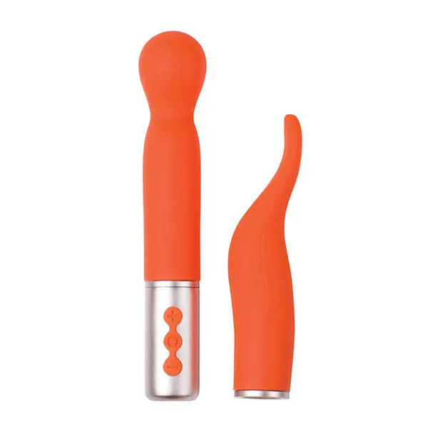 The Naughty Collection Interchangeable Heads Vibrator - Coral Bundle - Vibrators