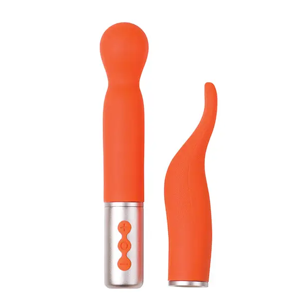 The Naughty Collection Interchangeable Heads Vibrator - Coral Bundle - Vibrators