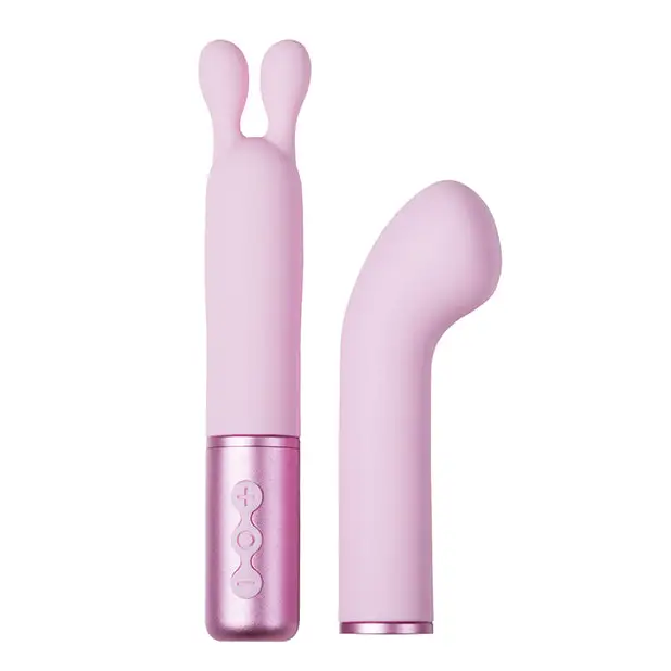 The Naughty Collection Interchangeable Heads Vibrator - Pinki Bundle - Vibrators