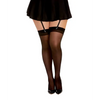 Thigh High Back Seam - Black QN - Lingerie - Plus/Queen - Packaged