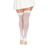 Thigh High Back Seam - White QN - Lingerie - Plus/Queen - Packaged