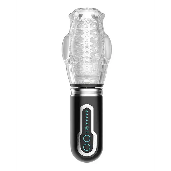 Thrusting Vibrating & Rotating Oral Sex Masturbator- Black - Dolls & Masturbators