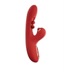 Tickler Wiggling G-Spot Vibrator & Tapping Clitoral Stimulator - Red - Vibrators