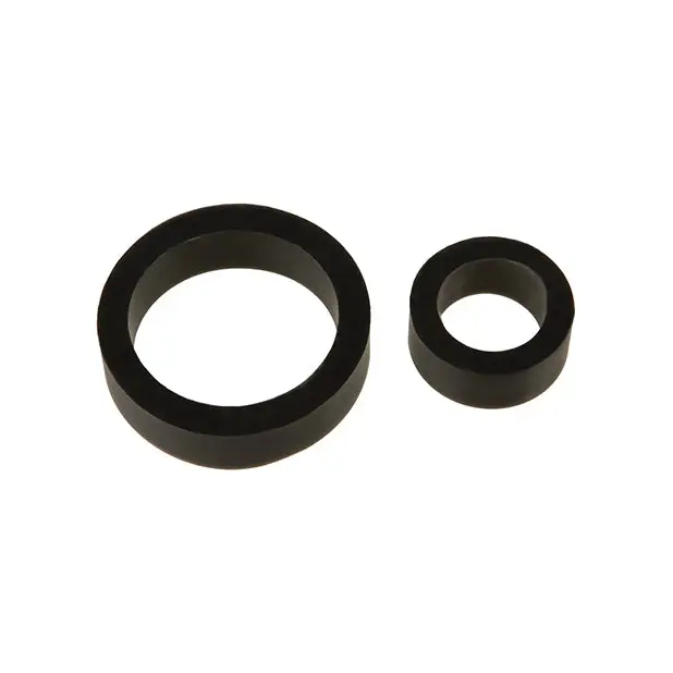 Titanmen Platinum Silicone Cock Ring - Black Pack of 2 - Gay & Lesbian Products