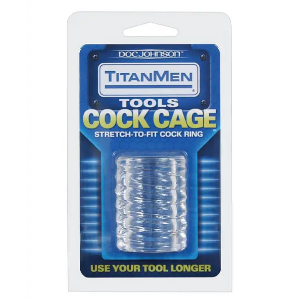 Titanmen Tools Cock Cage - Clear - Gay & Lesbian Products