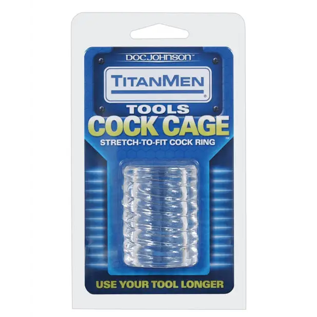 Titanmen Tools Cock Cage - Clear - Gay & Lesbian Products