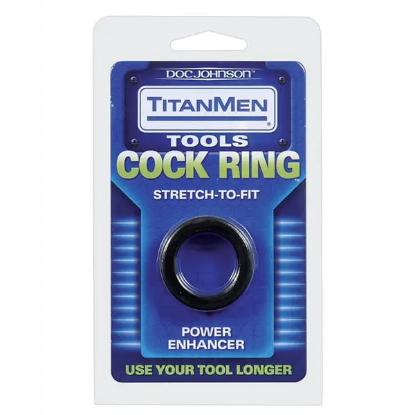 Titanmen Tools Cock Ring - Black - Gay & Lesbian Products