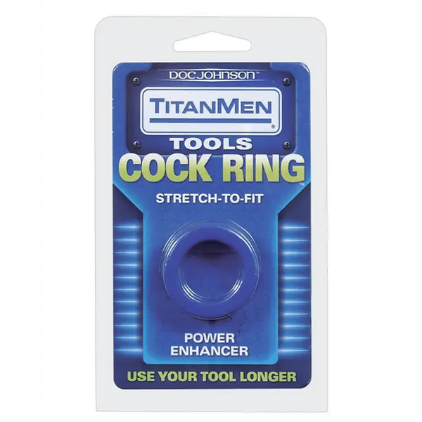 Titanmen Tools Cock Ring - Blue - Gay & Lesbian Products