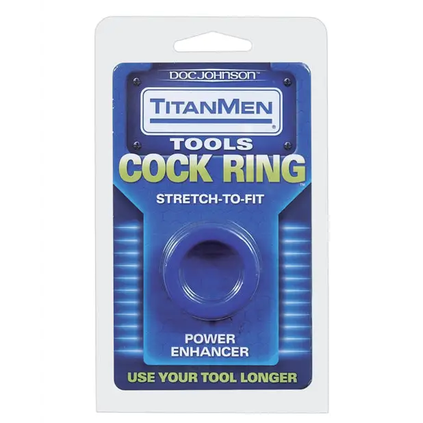 Titanmen Tools Cock Ring - Blue - Gay & Lesbian Products