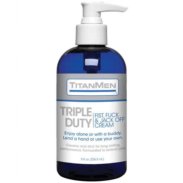 Titanmen Triple Duty Fist Fuck & Jack Off Cream - 8 oz Bottle - Lubricants