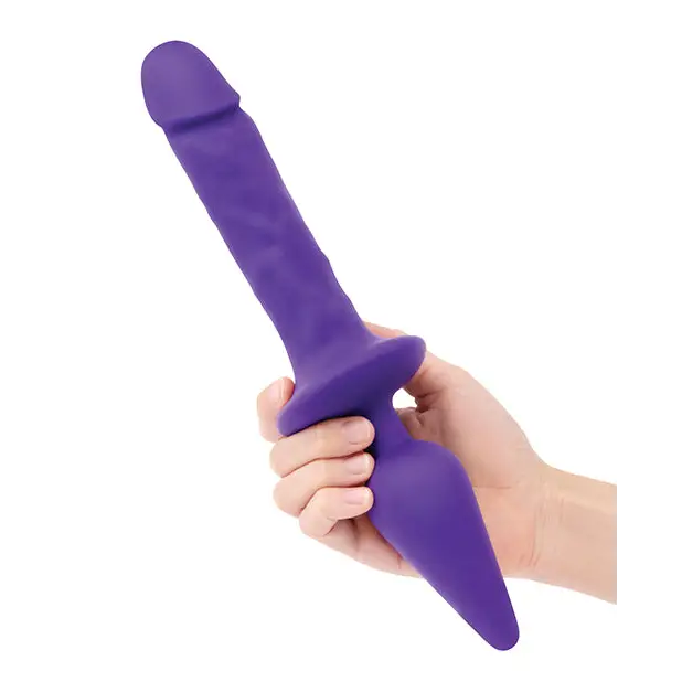 Together Double Pleasure 11’’ Double-Ended Dildo & Butt Plug - Purple - Dongs & Dildos